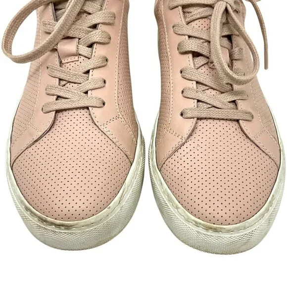 GREATS The Royale Sneakers Blush Pink Perforated EUR Size 40 US 9.5 Leather - Picture 5 of 9